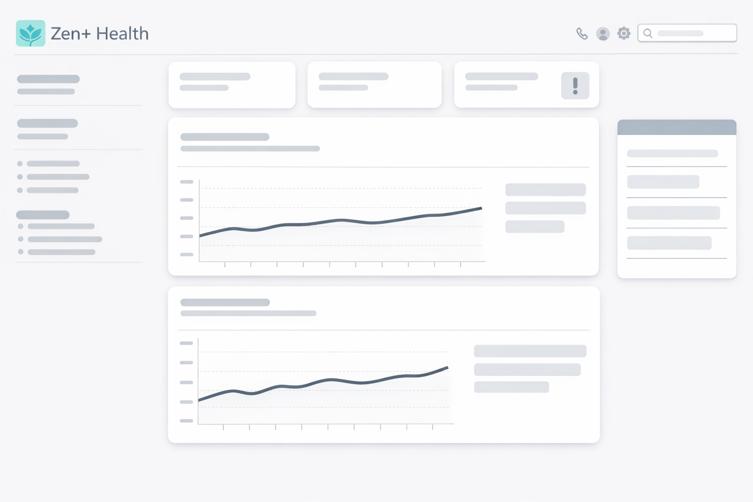 Zen+ Health Insights dashboard showing workforce wellbeing trends for business leaders